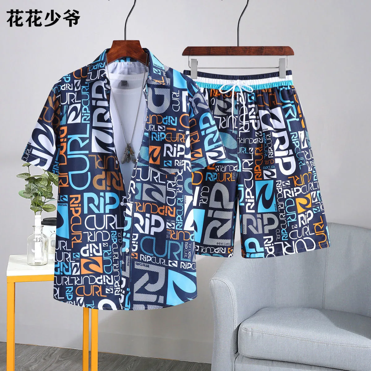 Conjunto de Camisa estampada de manga corta para hombre, ropa de playa informal y cómoda, de secado rápido, M-3XL, novedad de verano 2024