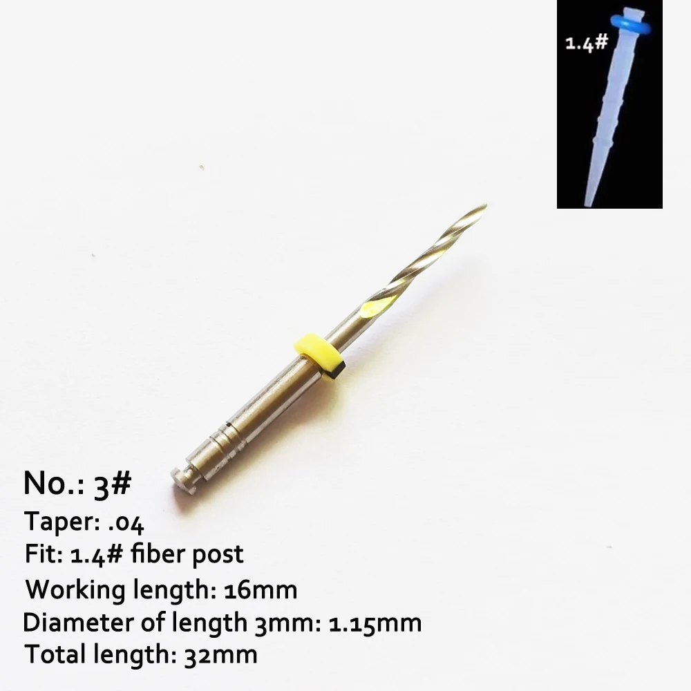 4 PCS/Pack Dental Drills For Fiber Post 1-4# Length 32mm Can Be Sterilled