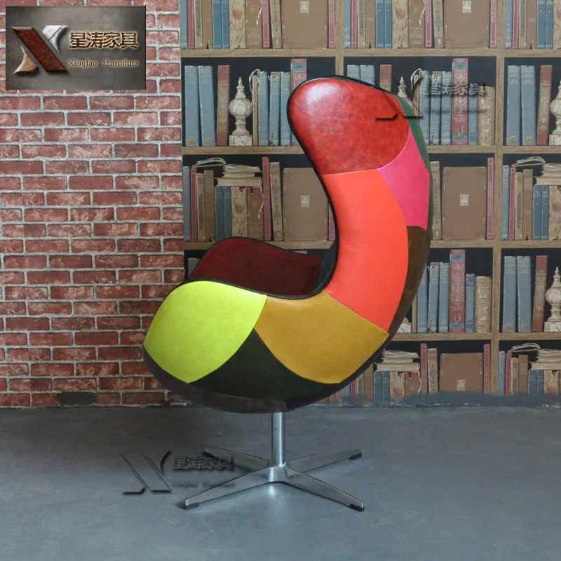 كرسي على شكل بيضة مخصص على الطراز الصناعي، كرسي دوار للمقهى والفندق، مقعد كمبيوتر مكتبي، أريكة فردية إبداعية