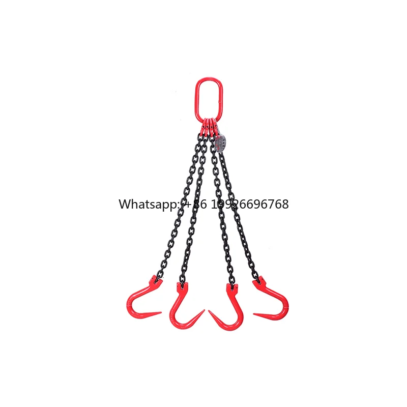 

Double Legs Lifting Chain Sling 4 Legs Adjustable 16 mm 6 m Double Legs Lifting Sling Chain with Master Link