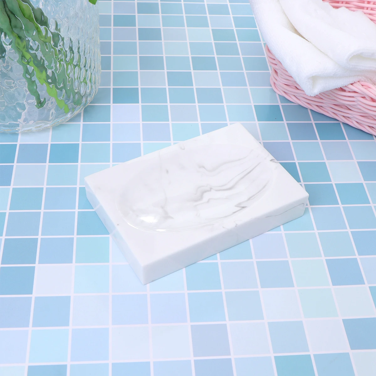 

1pc Creative Soap Dish Ink Style Holder Easy Clean Non-Slip for Bathroom Bathtub Countertop Kitchen Home Decor