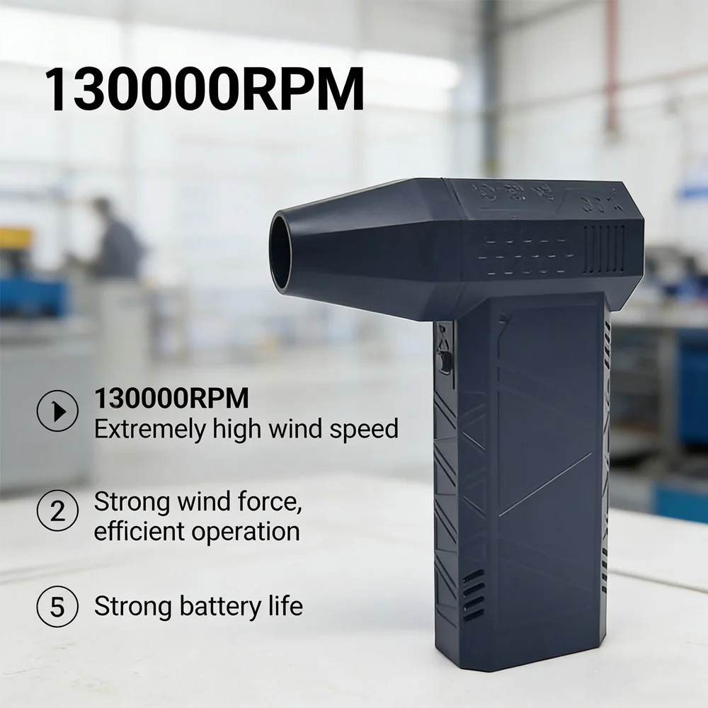 

130000RPM Turbofan High Power Jet Fan Brushless Motor Variable Speed Dust Blower Cleaning Tool Air Duster Air Blower Handheld