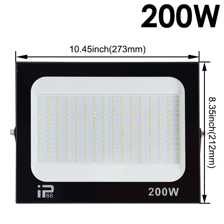 200W LED-schijnwerper Spotlight Projector Buitenverlichting 6500k Waterdicht IP66 voor Muur Garage Gym Straat 220V