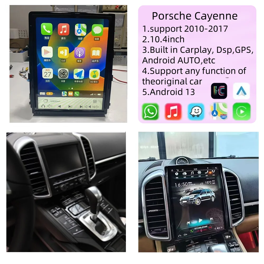 

10.4 " large screen Android 14.0 For Porsche Cayenne 2011-2017 Car Multimedia Radio Player Auto Audio GPS Navi Head Unit 4G WIFI