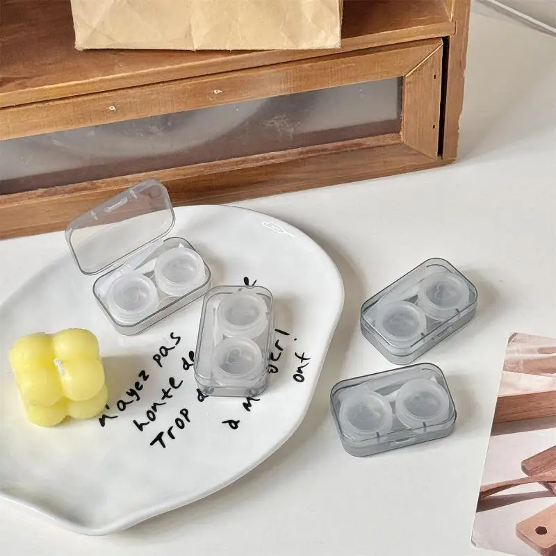Tragbarer Transparenter Kontaktlinsenbehälter mit Auslaufsicherem Deckel und Pinzette für den täglichen Gebrauch, Reisen und Kurzreisen – Detail 12