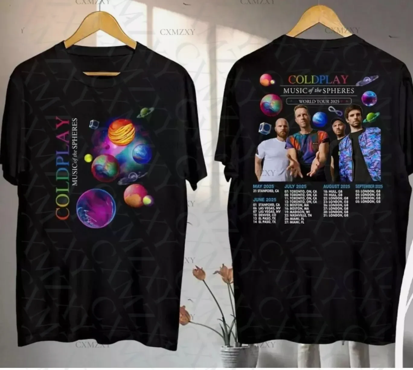 

Coldplay Music Of The Spheres Tour 2025 Shirt Coldplay Band Concert 100% Cotton T Shirt