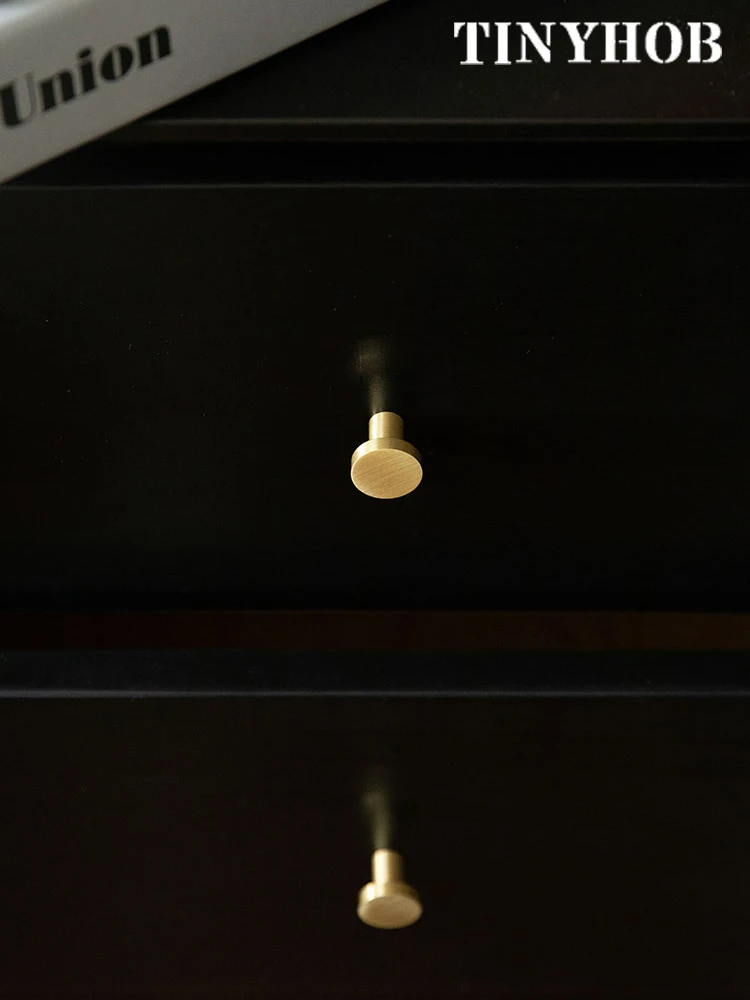 Круглые латунные ручки для комода, ручки для выдвижных ящиков, ручка для дверной ручки шкафа, простая золотая кухонная фурнитура