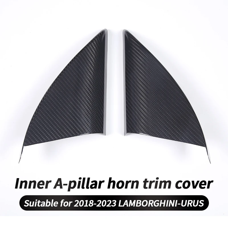 A-pillar tweeter Decorative cover For Lamborghini URUS 2018-2023 Carbon fiber Decoration Car acesssories horn decorative cover