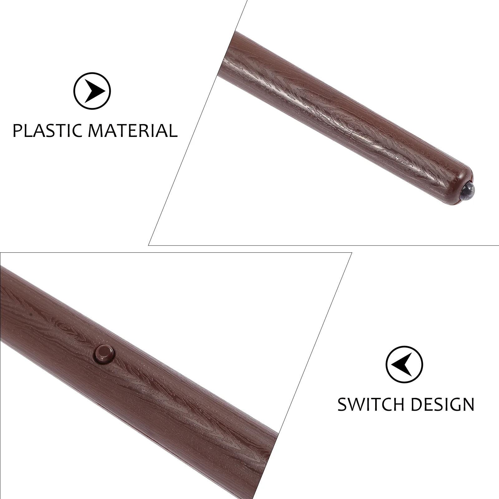 

Luminous Cane Plastic Scepter Costume Prop Halloween Party Performance Role Play Accessory Cosplay Supplies