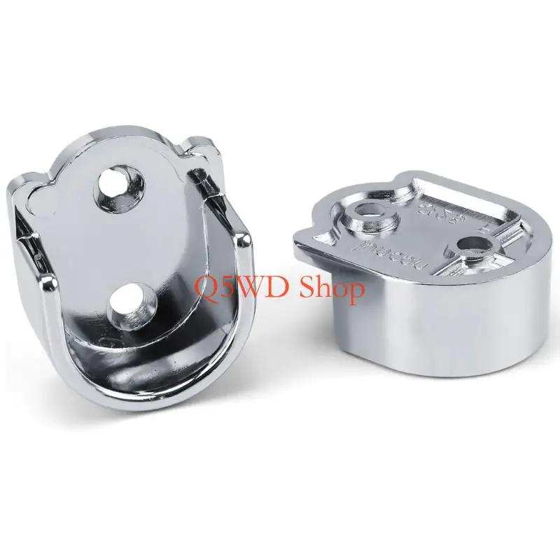Q5WD Durable Round Tube Brackets 6PCS Zinc Alloy Mounts Clothes Fastener for Secure Wardrobe Rod Support Easy Assembly