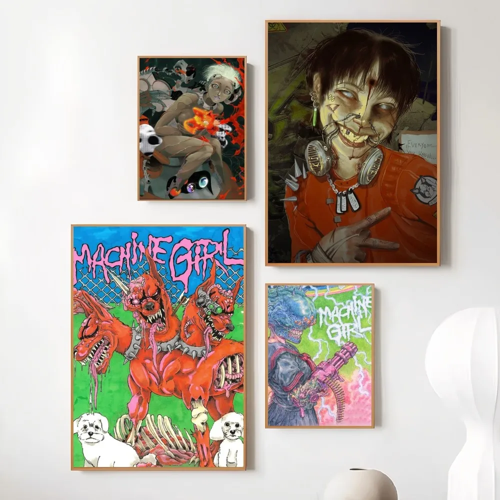 

Band Music M-Machine Girl Poster Painting Sticky Wall Home Bedroom Living Room Aesthetic Decoration Small