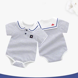 Newborn Bodysuit Baby Cotton Short Sleeve Rompers Clothes Summer Infant Girls Boys Overalls Kids Stripe One-Pieces 0-2 Years