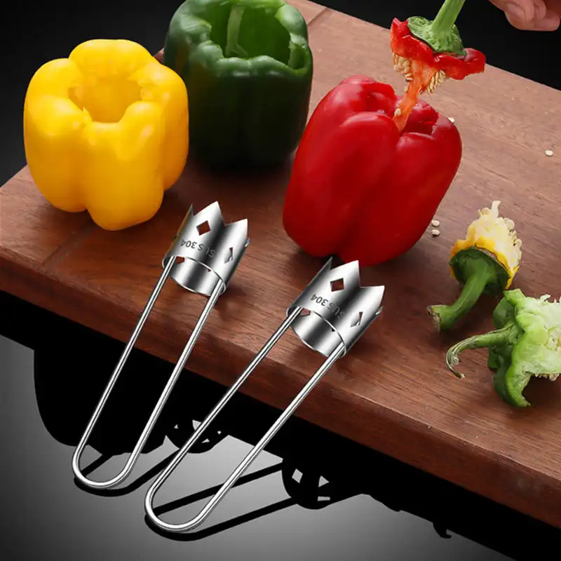 Universal Stainless Steel Fruit Core Remover Apple Pear Pepper Core Extractor Practical Kitchen Gadgets