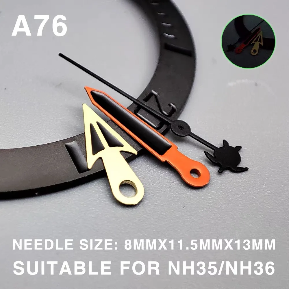 Blau grün leuchtende Uhrzeiger geeignet für Japan Seiko Submarine NH35 NH36/4R/7S Uhrwerk Gehäuse Zifferblatt Modifikationsteile – Detail 2