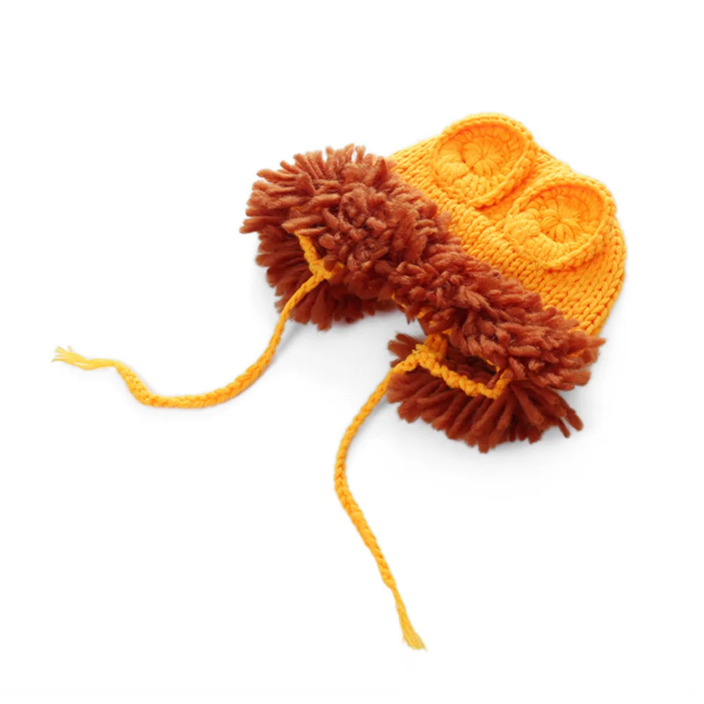 Babymütze, handgestrickt, für Neugeborene, Fotokostüm, weiche Strickmütze für Weihnachten, Halloween, Urlaub, Party, Fotografie, Outfit-Set