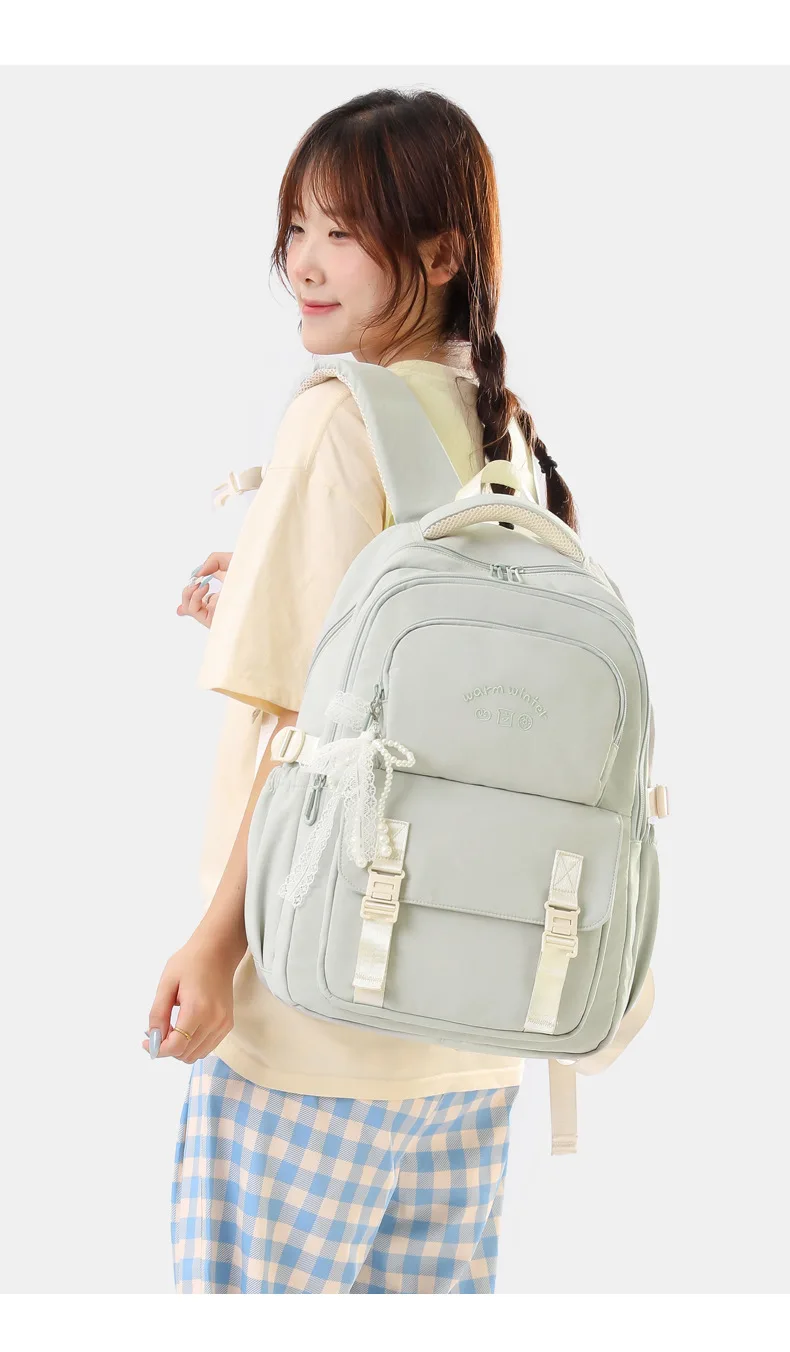 forgirls back toschool bags concise backpackforkidsschoolbagLightanddurable Highqualitylargecapacitygoodclassificationandstorage