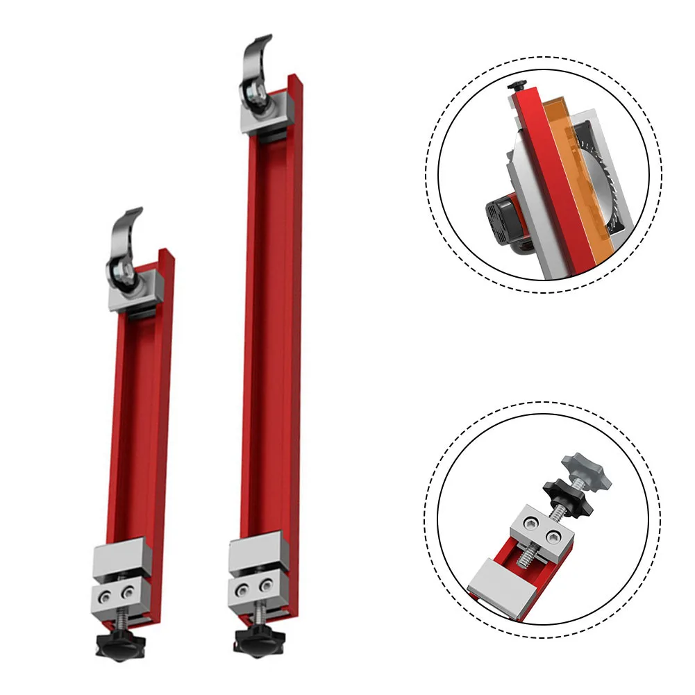 

2pcs Adjustable Cutting Machine Rulers Aluminum Alloy with One Button Positioning for Accurate Cutting Projects