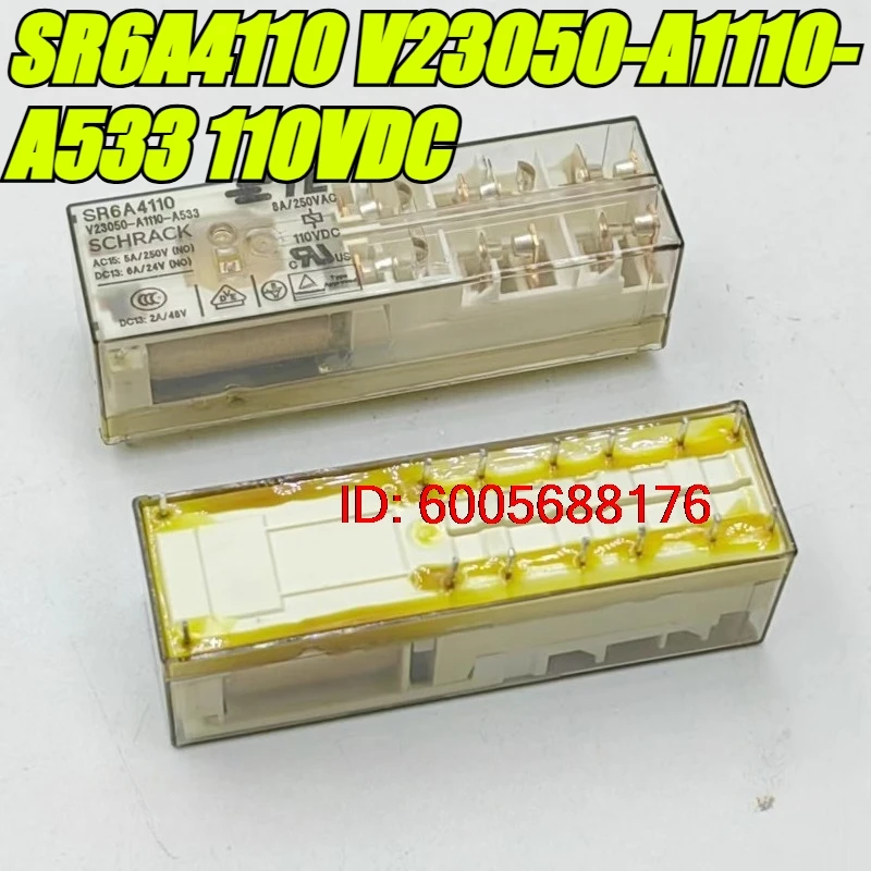 （Brand New）5pcs/lot 100% original genuine relay:SR6A4110 V23050-A1110-A533 110VDC 14pins 8A safety relay