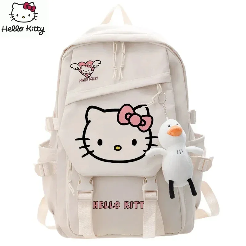 Hello Kitty tas kapasitas besar Lucu kawaii Sanrio tas sekolah siswa anak perempuan laki-laki kartun lucu ransel liontin hadiah ransel mini