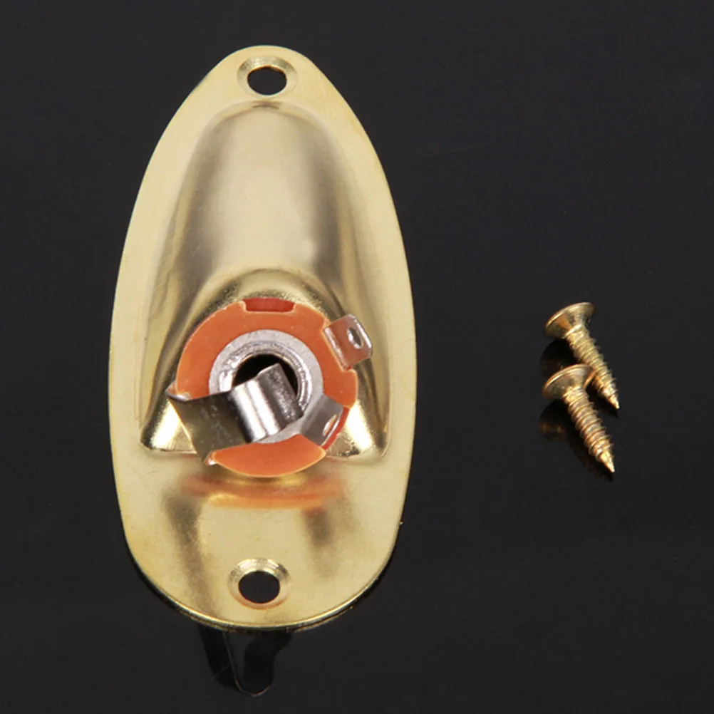 

3Sets Guitar Input Jacks Zinc Alloy Professional Electric Guitar Socket Jack Reliable Sound Transmission Fittings Accessory