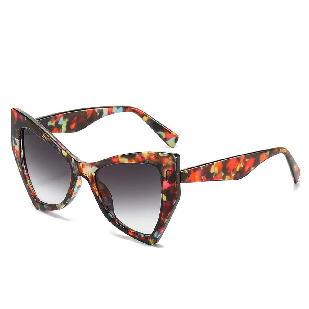 

New Retro Fashion Leopard Print Gradient Cat Eye Women Sunglasses 2025 Luxury Brand Design All Match Men Sun Glasses UV400