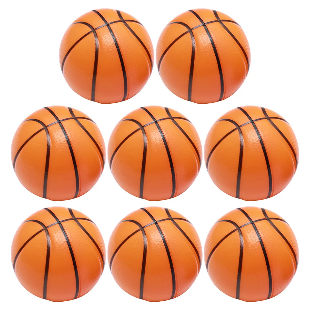 8 pezzi di palline in spugna da basket, giocattoli relax, palline antistress in PU per bambini, palline da basket in schiuma