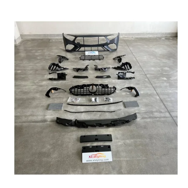 High quality PP car front bumper with grille grill for Mercedes BENZ CLS Class C257 upgrade to AMG GT63 bodykit