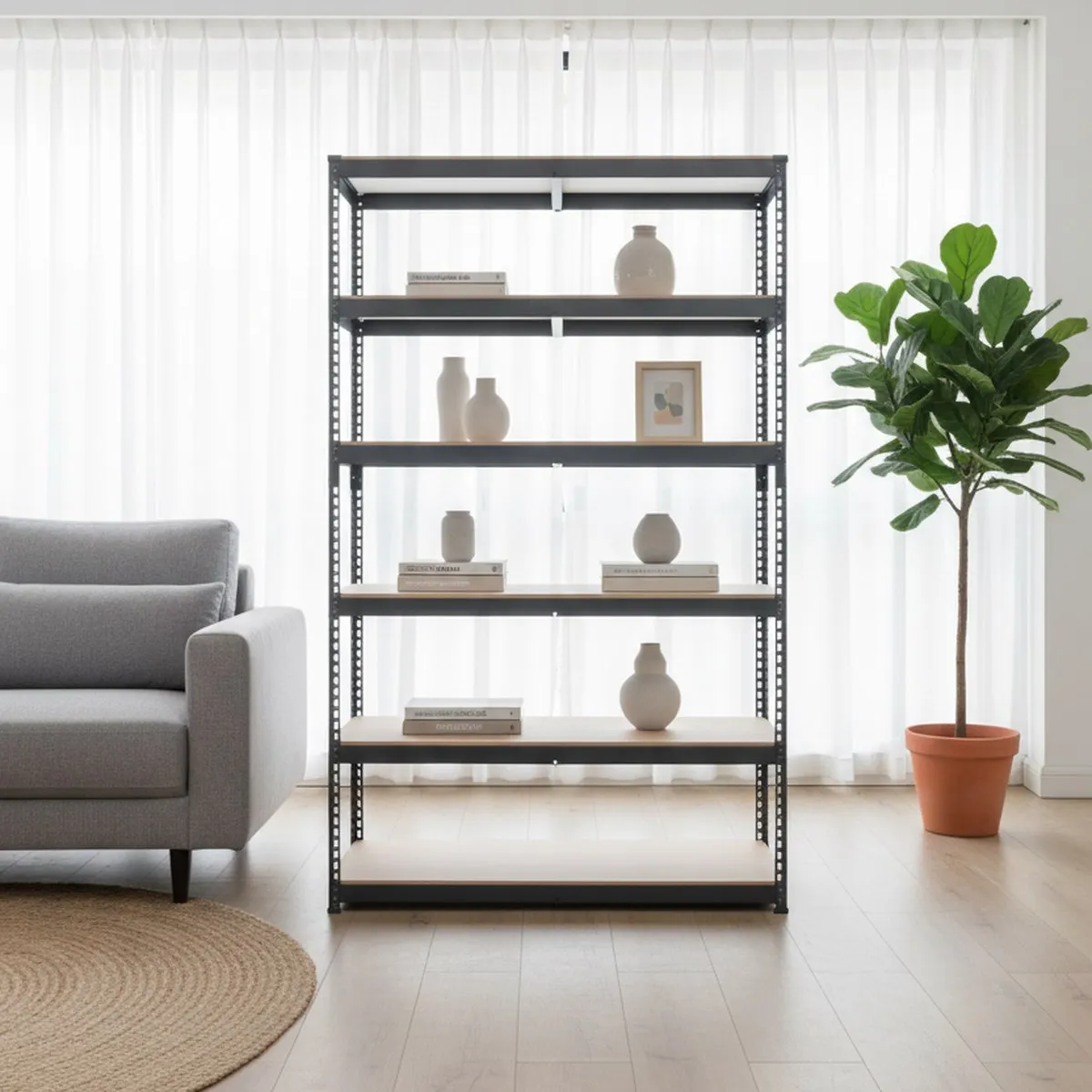 Heavy Duty 5 Tier Metal Shelving Unit Garage Storage Closet Organizer Adjustable Boltless