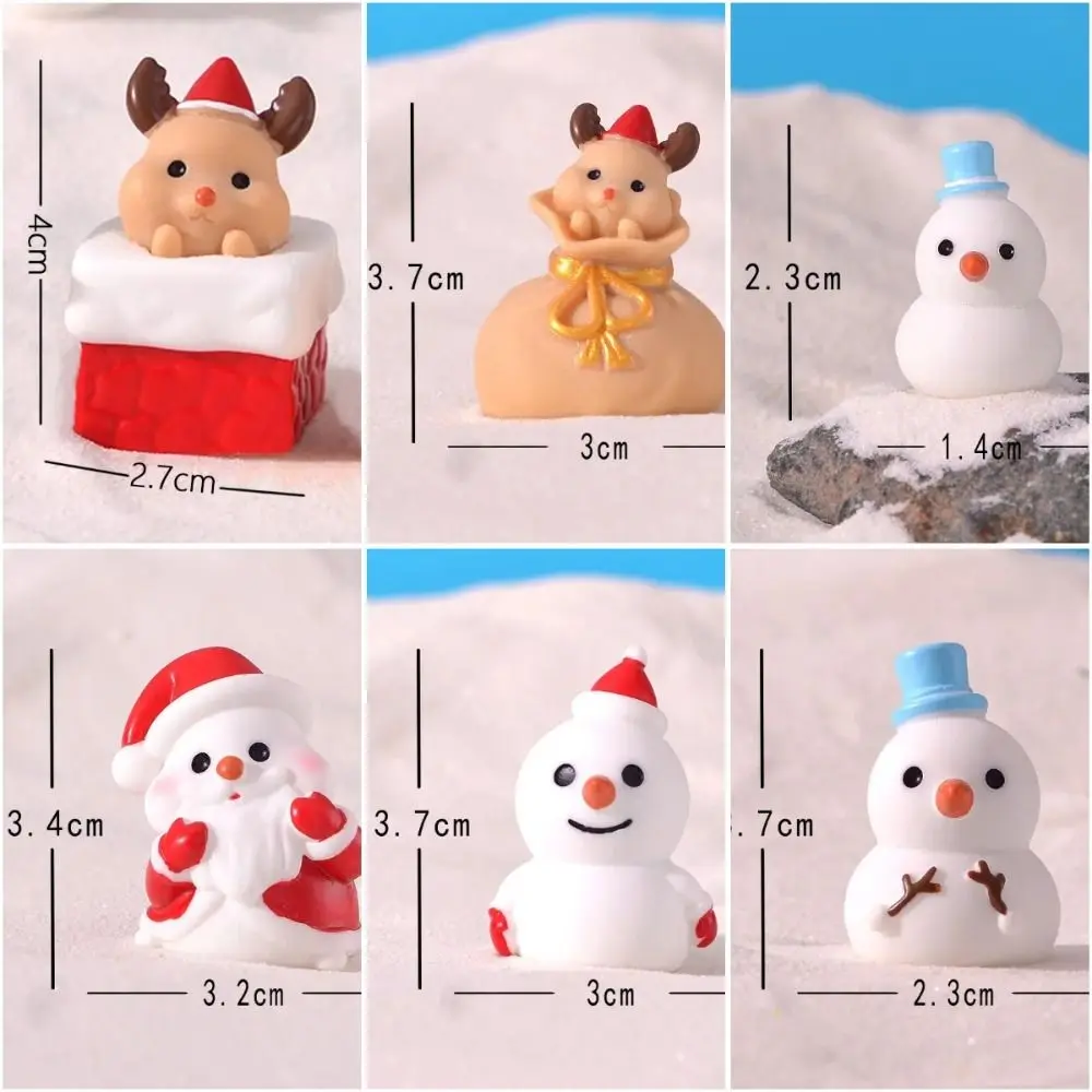 Miniature Snowman Miniature Snowman Model Santa Claus Micro Landscape Santa Claus Figurine Christmas Elk Christmas Decorations