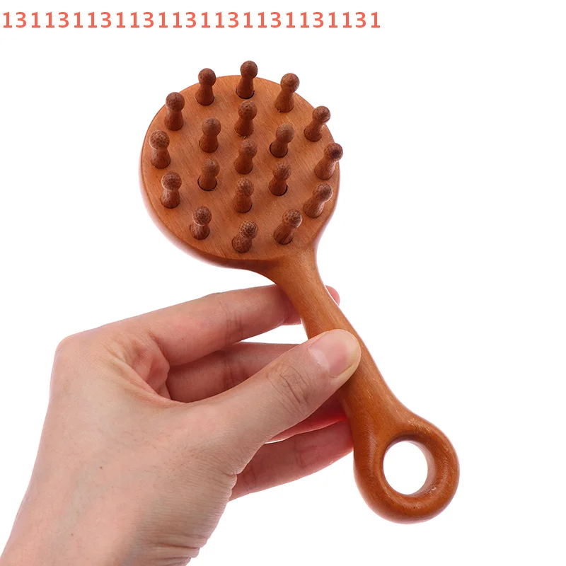 

Scalp Therapy Circular Tooth Guasha Scraping Body Massager for Relaxation Natural Sandalwood Multi-Functional Head Massager Comb