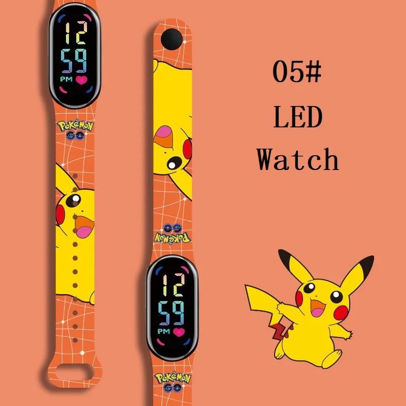 

Pikachu Children Watches Girls Waterproof Sport Touch Screen Watch for Women Waterproof Digital Clock Bracelet Gifts