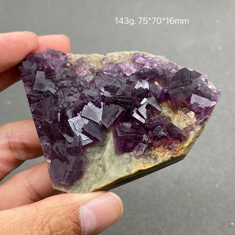 

100% natural China's Yao Gang Xian window purple fluorite raw stone mineral specimen healing crystal gemstone
