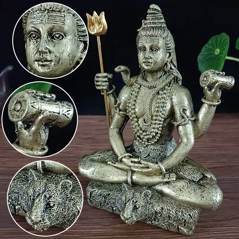 Imagem -03 - Seyee-bra Vishnu Buddha Figurine Estátua de Shiva Escultura Hindu Ganesha Sala de Escritório e Decoração Índia God Feng Shui Crafts