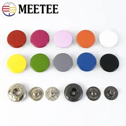 20 Set Meetee 12-17mm Bottoni automatici colorati Elementi di fissaggio Borchie per cucire Borse per vestiti artigianali in pelle Accessorio per cucito fai da te