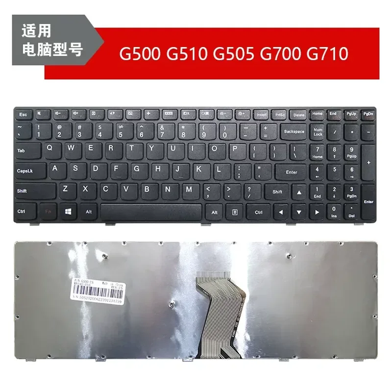 Keyboard for Lenovo G500 G510 G505 G700 G710 G580 Z585 B575 V570 B590 Laptop Replacement US Layout