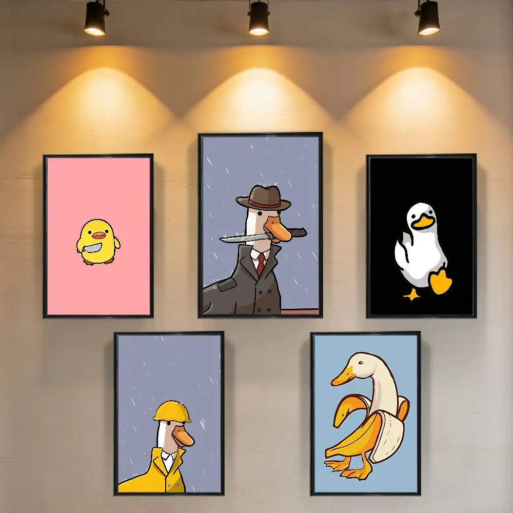Rainy Day Killer Duck Poster HD Art Sticky Wall Waterproof Home Living Room Bedroom Bar Aesthetic Decoration