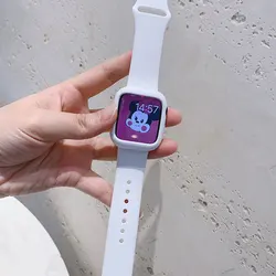 Capa de borracha para Apple Watch, Moldura, Macia, Silicone, Protetor, Acessórios para iWatch Series 8, 7, SE, 6, 5, 44mm, 41mm, 45mm, 42mm, 38 milímetros, 40 milímetros