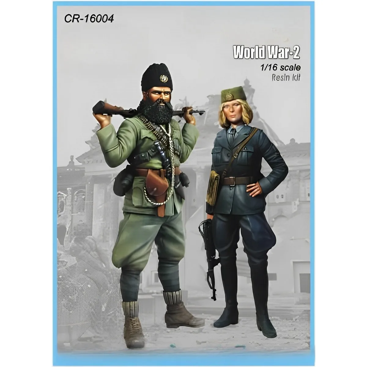 1/16 resin soldier model GK - Yugoslav soldier (2 figures) - unassembled and unpainted DIY kit 1157 + 1174