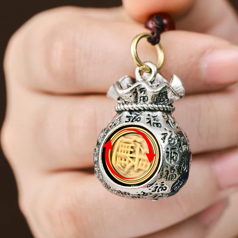 Vintage Cupronickel Alloy Wallet Key Chain Men\'s Fortune Car Key Ring Women\'s Backpack Charms Lucky Jewelry
