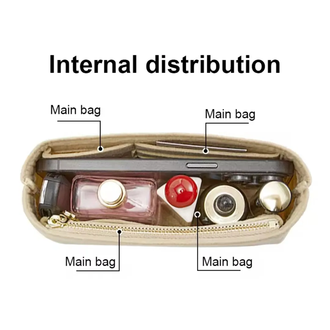 Durable Felt Bag Organizer Insert for Longchamp Mini Women's Bag with Shoulder Strap Storage Bag Support Bag Accessories