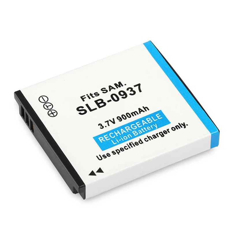 900mAh 3.7V SLB-0937 Li - Ion Battery for Samsung Digital Cameras - Full Decoded，Compatible with CL5, I8, L730, L830, NV33