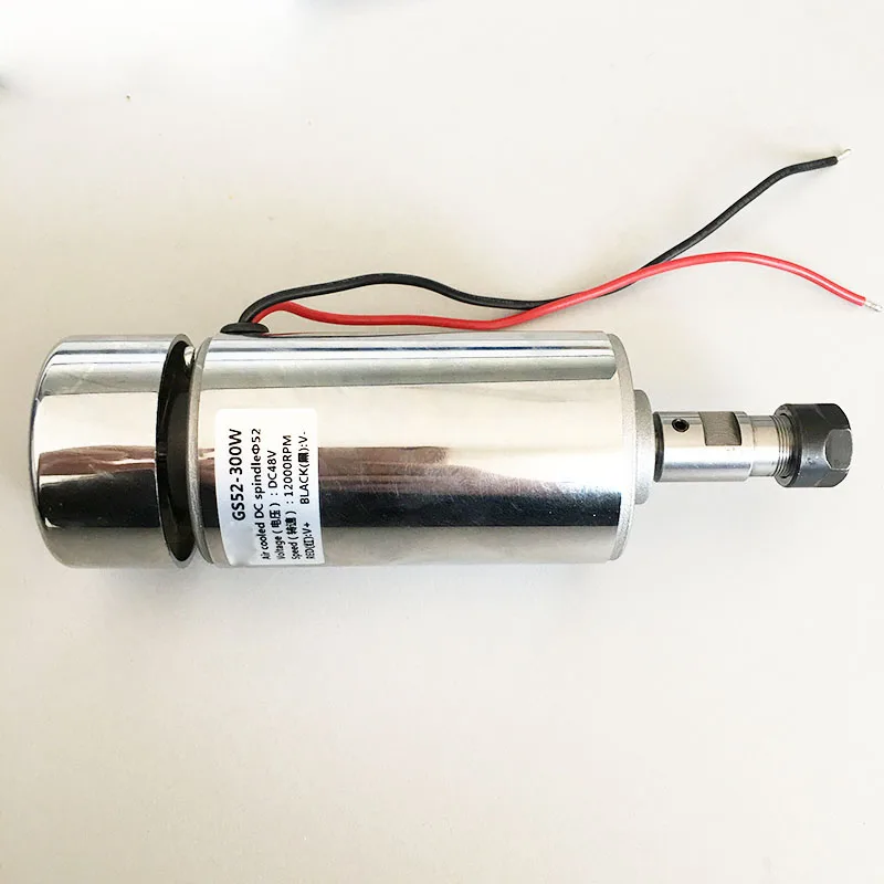 High Speed ER11 Brushed Air-cooled Spindle DC12V-48V 500W Spindle Motor DIY Engraving Machine Spindle