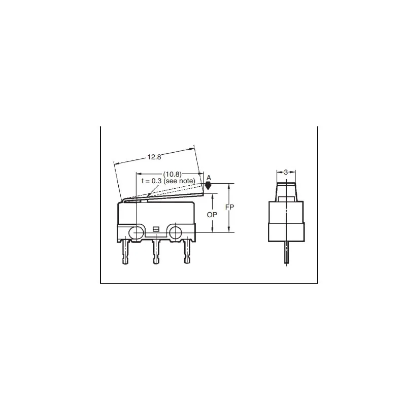 1PCS/LOTS Japán D2F-FL-D3 kicsi Egér micromotor utazási Korlátoz Megélesít Billentyű Lovaglópálca w/ Matematikai inga