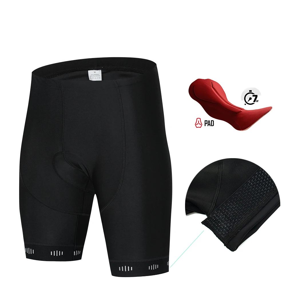 Raudax Men's Black Cycling Shorts MTB Sports Team Bike Riding Gear Top Quality Bicycle Clothing with Reflective Logo 3 Types