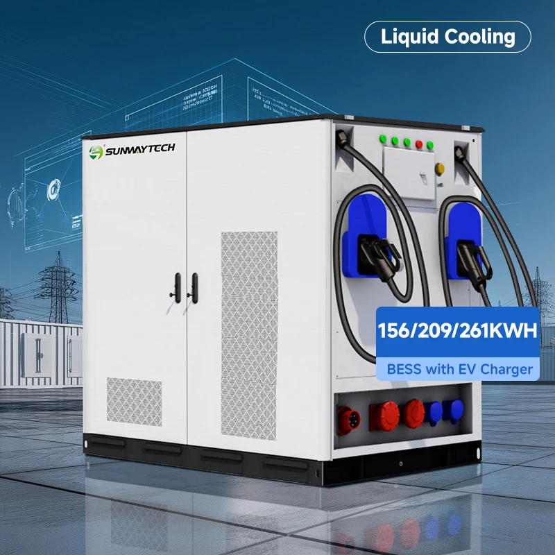 156kWh 80Kw 120kW IP65 2 Guns All-in-one Solar Pv Battery Ess Ev Charger New Condition Electric Car Charging Station