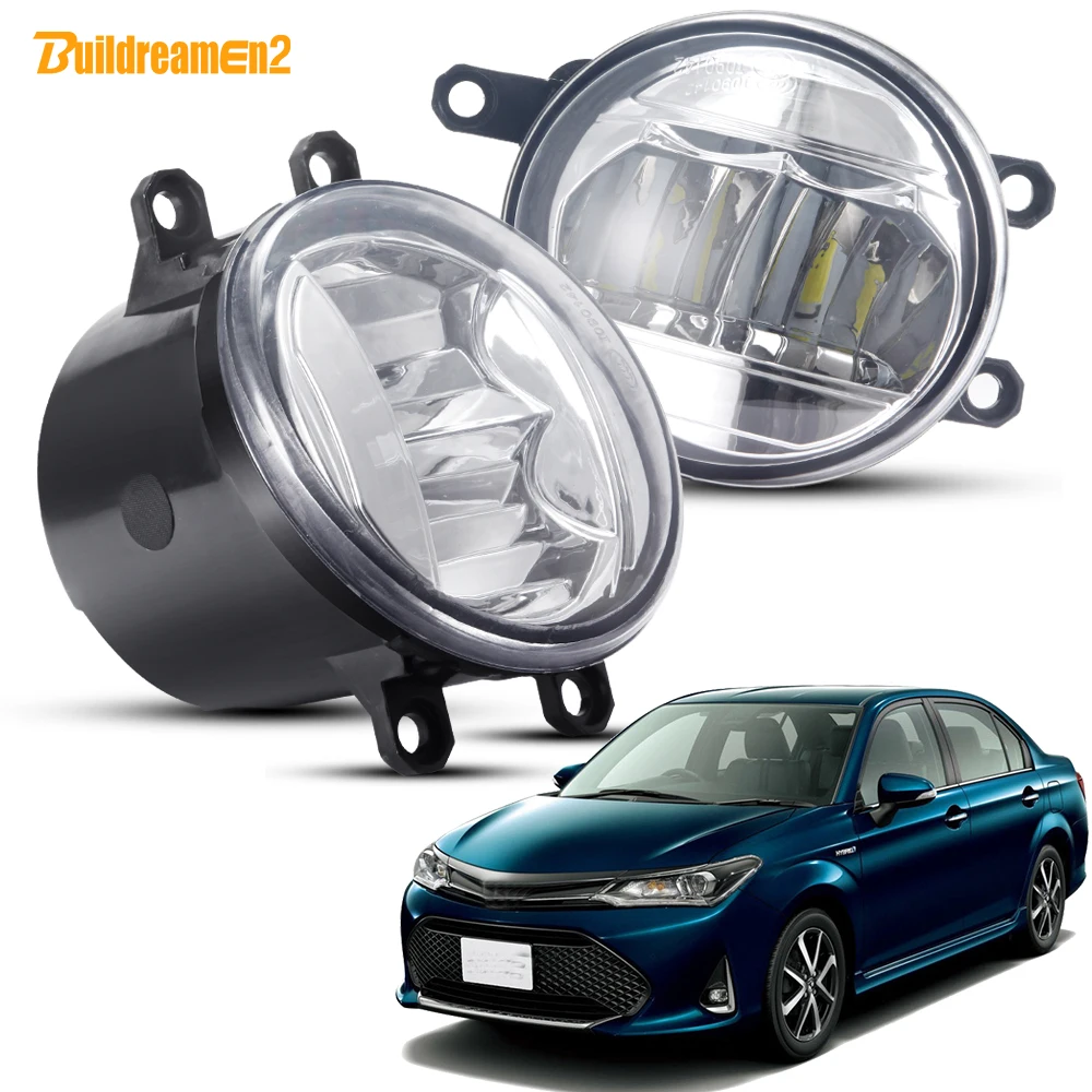 2 X 30W 3000LM LED Fog Light Assembly Car Right + Left Fog Driving Lamp DRL H11 For Toyota Corolla Axio Fielder E160 2012-2019