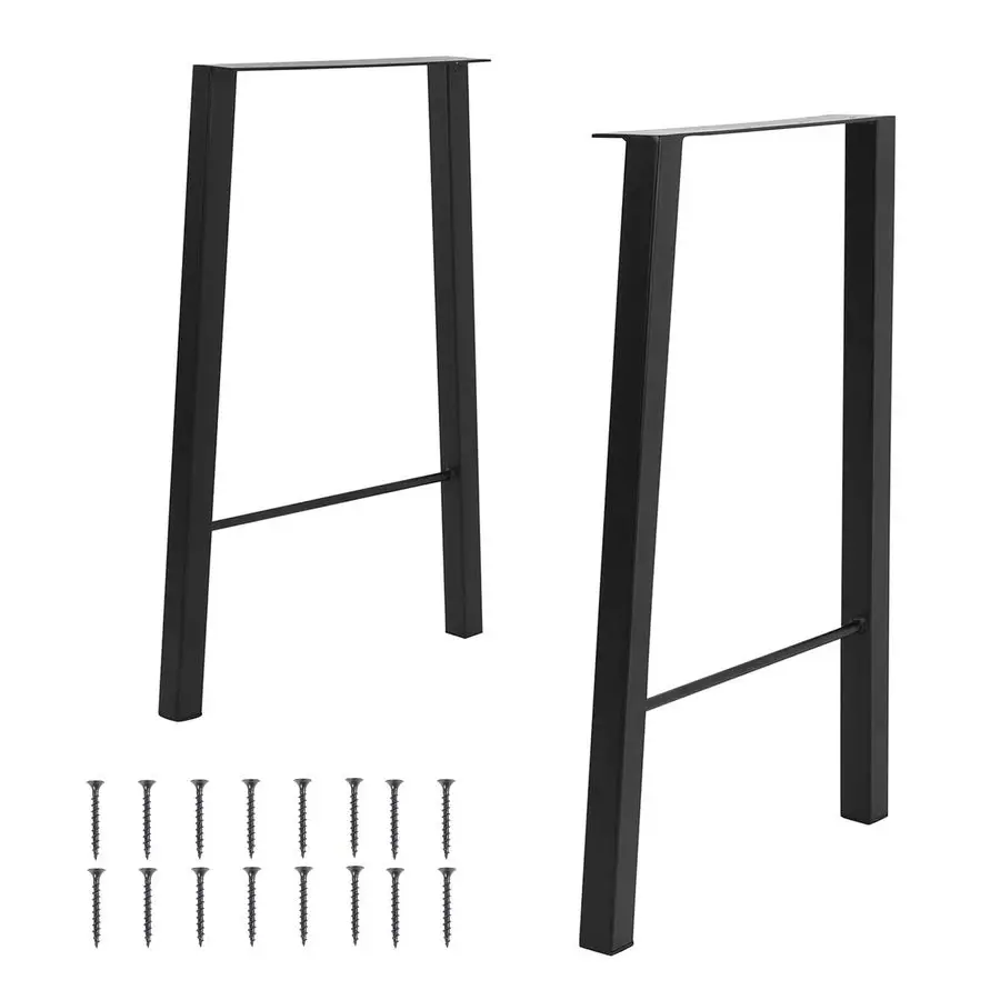 

40 Metal Dining Bar Table Desk Legs, Heavy Duty Home DIY Furniture Legs, Black, Set of 2