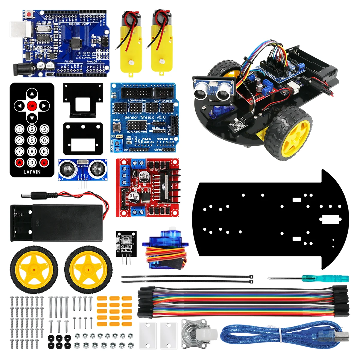 

Smart Robot Car Kit for Arduino 2WD Robot Kit STEM /Graphical Robotic Car Stater Kit with Tutorial