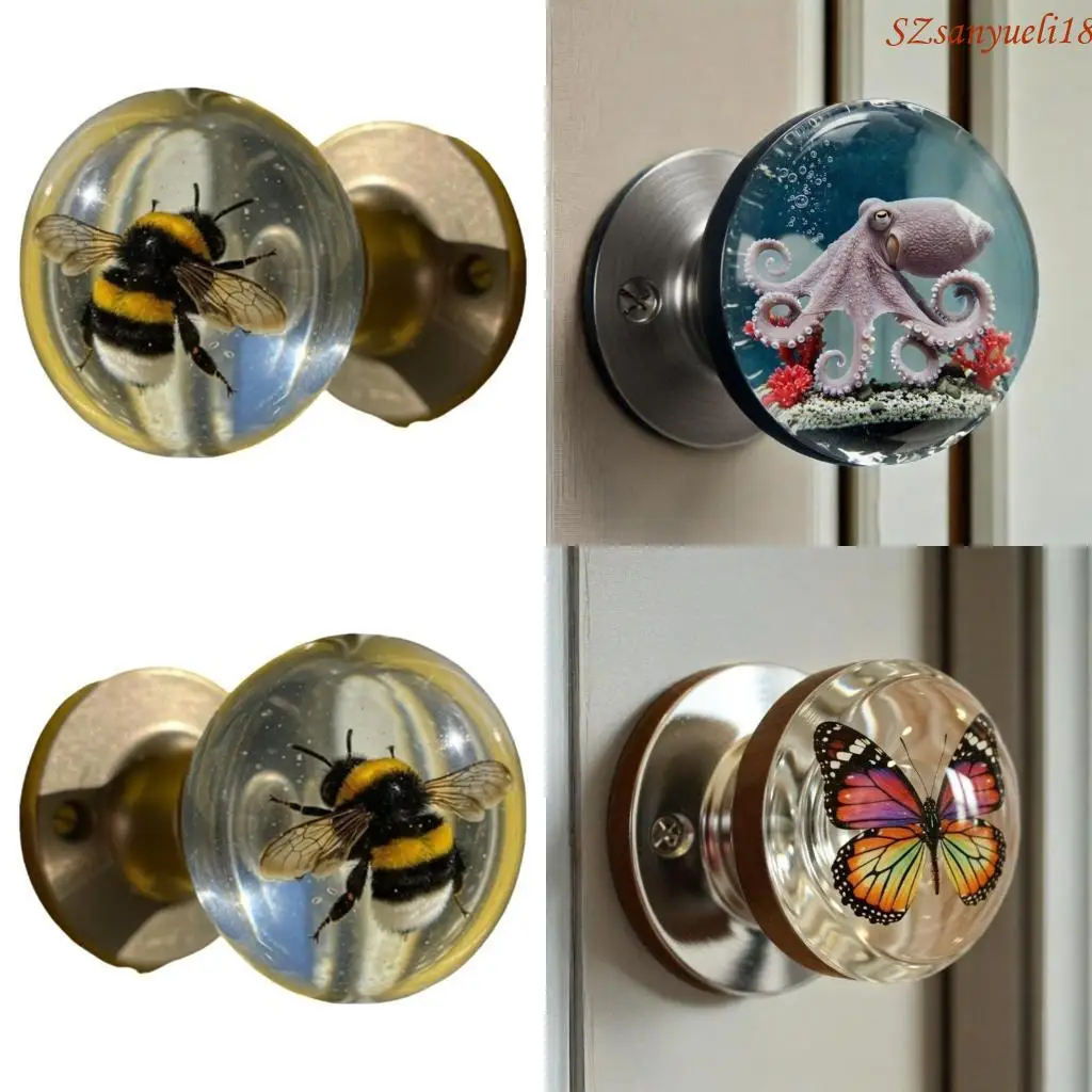 94pc artistics crystals مقبض الباب مع تصاميم الأزهار #1