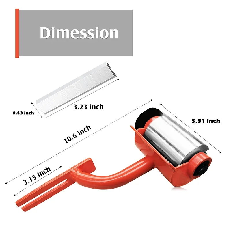 10.6in Chainsaw Log Peeling Machine Attachment Orange Log Peeler Timber Debarking Tool for Forestry And Woodworking